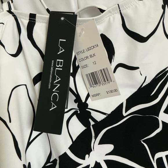 La Blanca Black and White One Piece Swimsuit - Picture 9 of 11